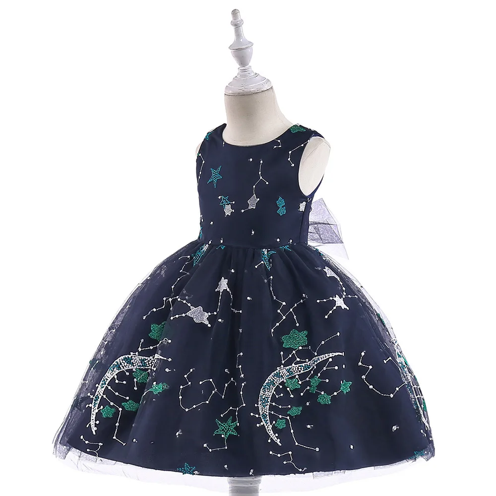 Платье для девочек детское платье для девочек для новогодней вечеринки Moon star Созвездие платья принцессы костюмы на Хэллоуин для девочек