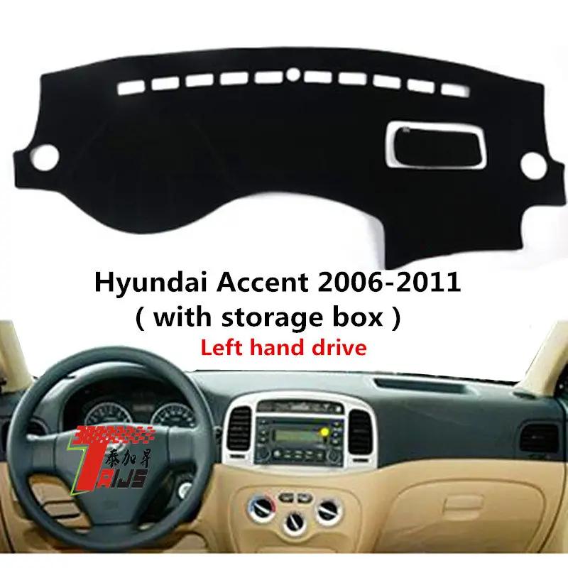 Taijs левосторонний коврик для приборной панели автомобиля hyundai Accent 2006 2011 с