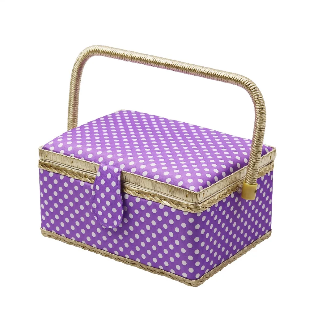

Beauty 5 Colors Sewing Kits Fabric Storage Basket Large Capacity Sewing Tools Sewing Box Sundries Bin Best Gift For Mother