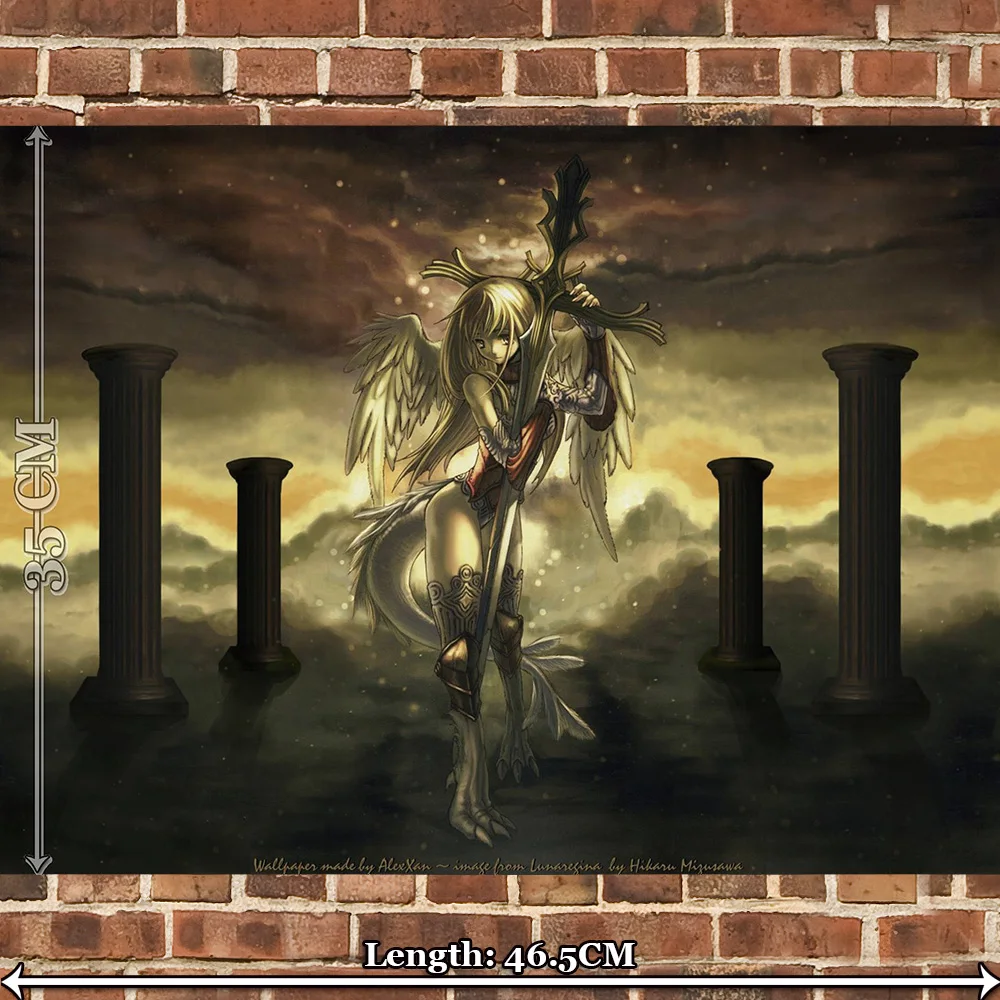 Cloth Poster for Anime 004 Angel wall sticker width 35cm length see image | Дом и сад