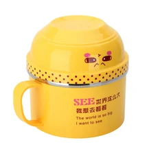 Креативный милый мультфильм Bento Box из нержавеющей стали Ланч боксы портативный Круглый Пикник путешествия контейнер для хранения продуктов пластмассовая коробка для завтрака