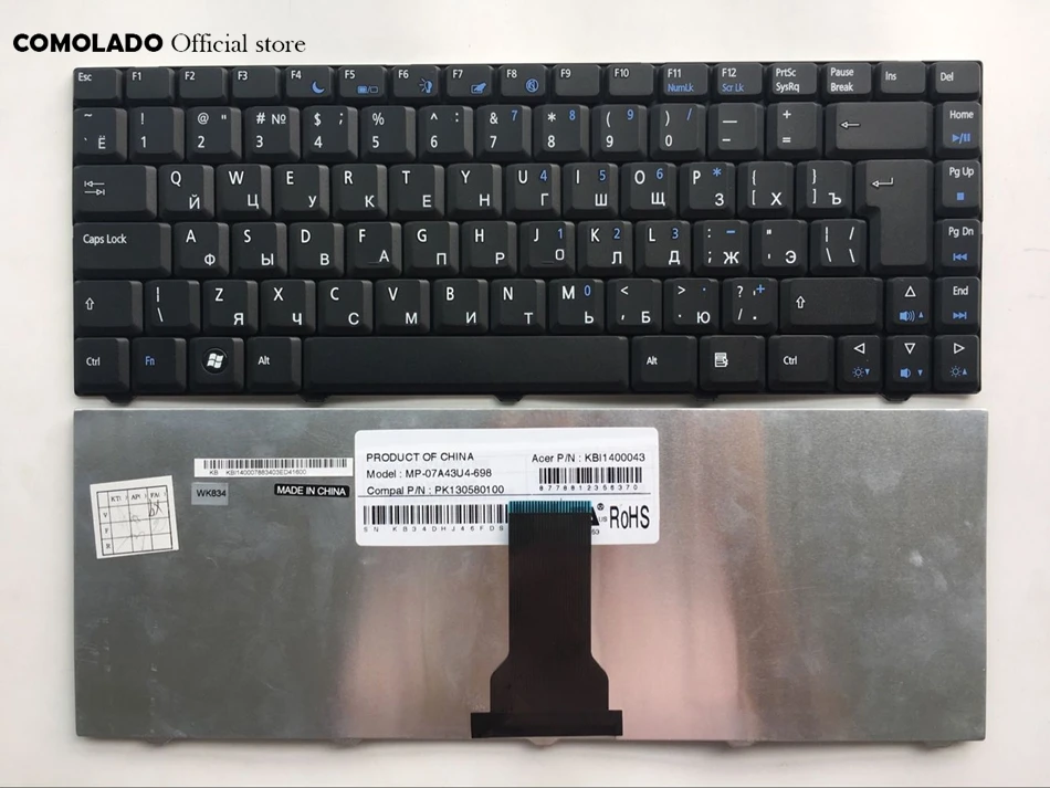 RU Russia D720 Keyboard For ACER D520 D720 E520 E720 Black Laptop keyboard RU Layout