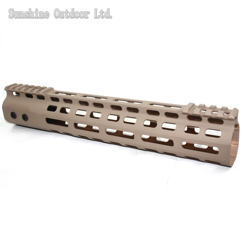 جديدة خفيفة cnc الألومنيوم الأنودات M-LOK 11 بوصة handguard نظام واحد picatinny القضبان الحديدية bk/tan