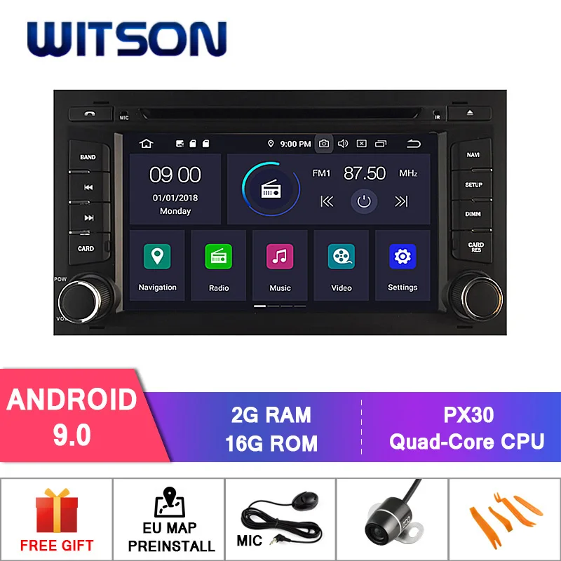 WITSON Android 9,0 ips HD экран для SEAT LEON автомобильный DVD 4 Гб ram 64 Гб FLASH 8 Восьмиядерный стерео+ 1024x600+ DVR/wifi+ DSP+ DAB+ OBD - Цвет: PX30 Android 9.0