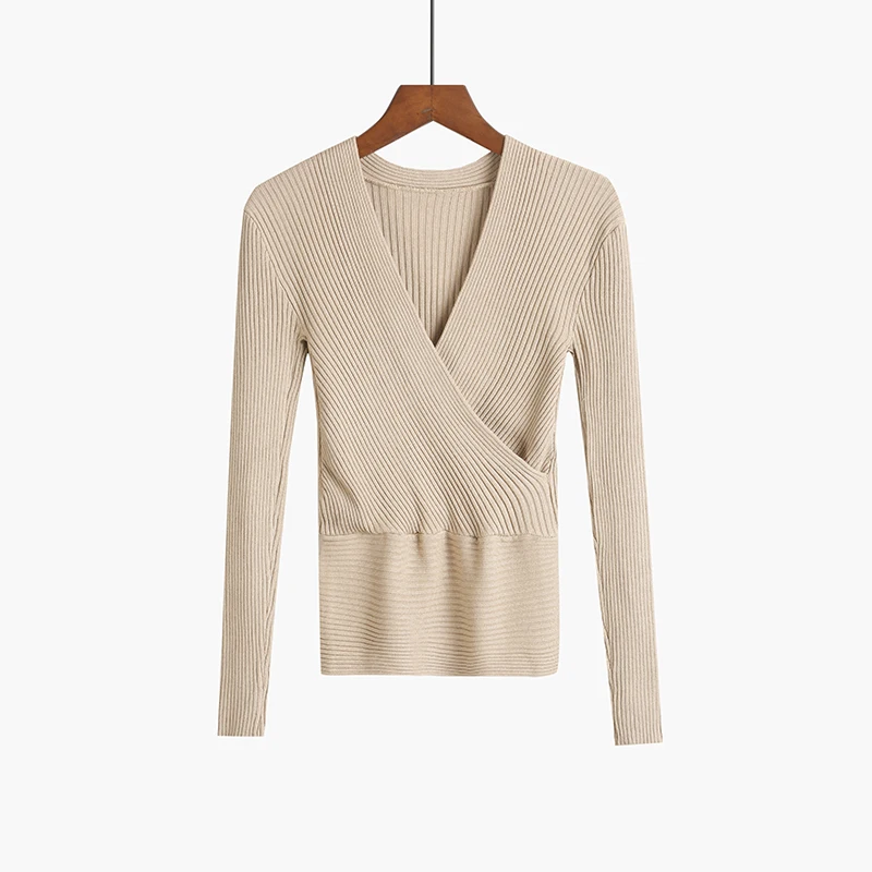 Crop Top Women Knitted Sweater Woman Sexy Deep V-Neck Women Sweaters And Pullovers Korean Long Sleeve Pull Femme Tops Crop Top Women Knitted Sweater Woman Sexy Deep V-Neck Women Sweaters And Pullovers Korean Long Sleeve Pull Femme Tops