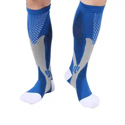 Мужские носки 1 пара хлопок Бег Спорт компрессия Велоспорт Футбол Баскетбол Женщины колено высокие дышащие баскетбольные носки Пешие