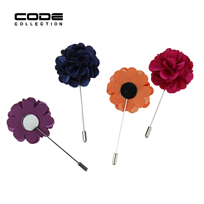 

Hot Sale Fashion Men Lapel Pin Brooch for Suits Multicolor Camellia Men Wedding Bridegroom Tuxedo Stick Pin Brooches for Men