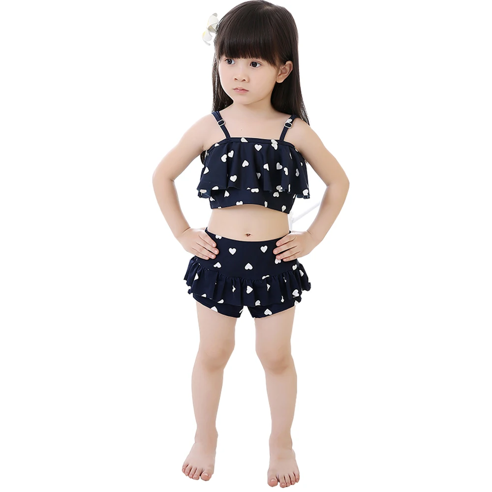2018 New Fashion Baby Little Girls Dot String Bikini Swimsuit Bathing Suit For Kid High Waist