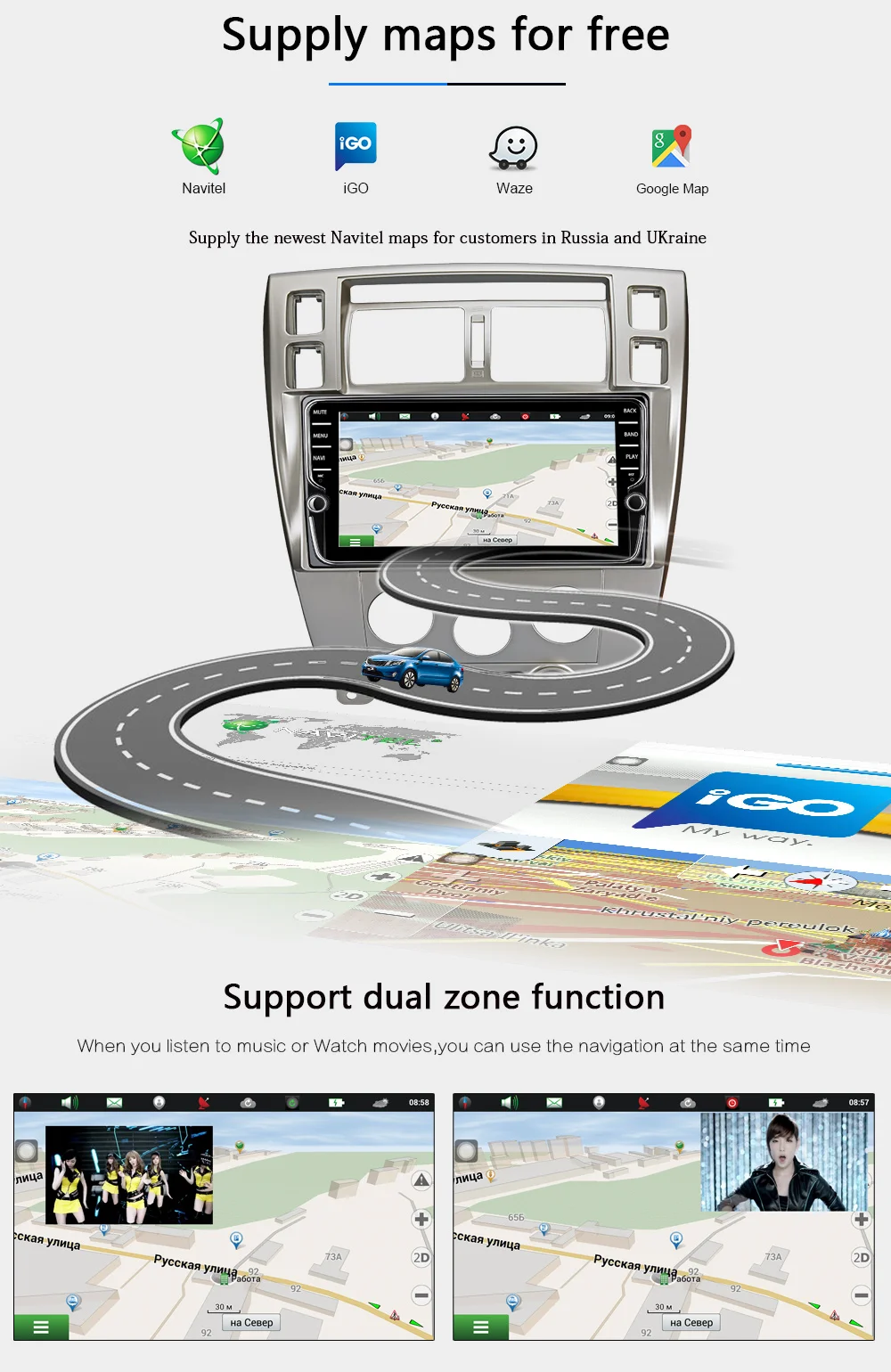 Clearance FUNROVER 2 din multimedia gps android 8.0 car dvd player For Hyundai Tucson 2006-2014 stereo navigation radio recorder headunit 9 Clearance FUNROVER 2 din multimedia gps android 8.0 car dvd player For Hyundai Tucson 2006-2014 stereo navigation radio recorder headunit 9