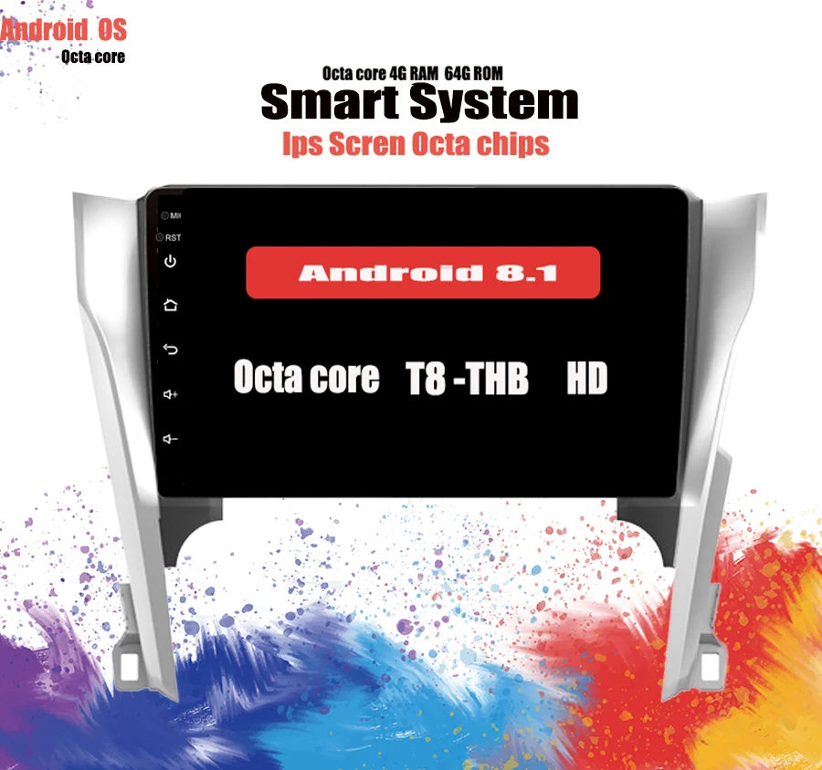 Top Android 9.1 Octa Core 10.1" Car DVD Player For Toyota Camry 2012-2014 GPS Navi Support dab+USB IPS Screen Radio LTE 4G Head Unit 4