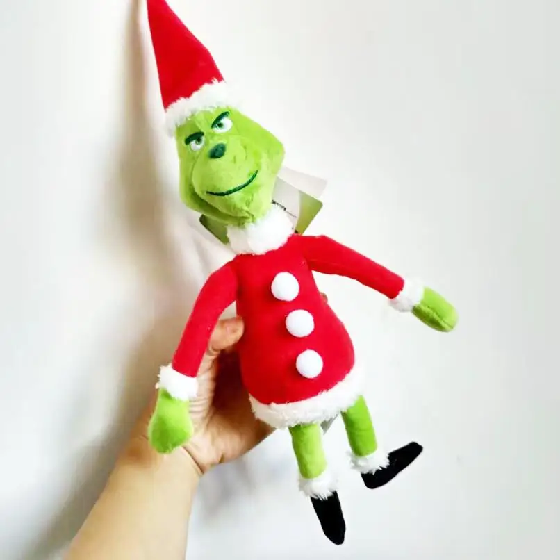 2 вида стилей/Лот, косплей, Grinch Who stop, Рождественский фильм, Grinch santa suit Beanie, плюшевая игрушка в виде животного, кукла, рождественский подарок