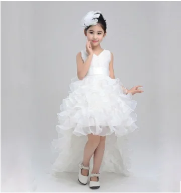 SLYXSH/Новинка; Лидер продаж; осенние платья с цветочным принтом для От 3 до 12 лет девочек; Детские Платья с цветочным принтом; Одежда для девочек; праздничное платье принцессы для детей - Цвет: Белый