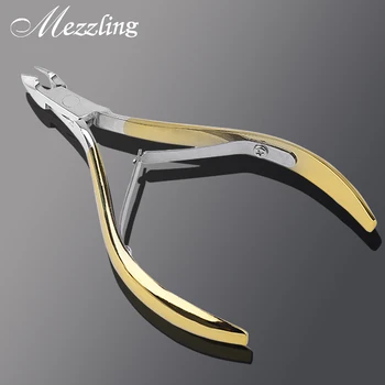 

Mezzling High Quality Gold Nail Art Clipper Trimmer Cuticle Scissor Cutter Manicure Tools