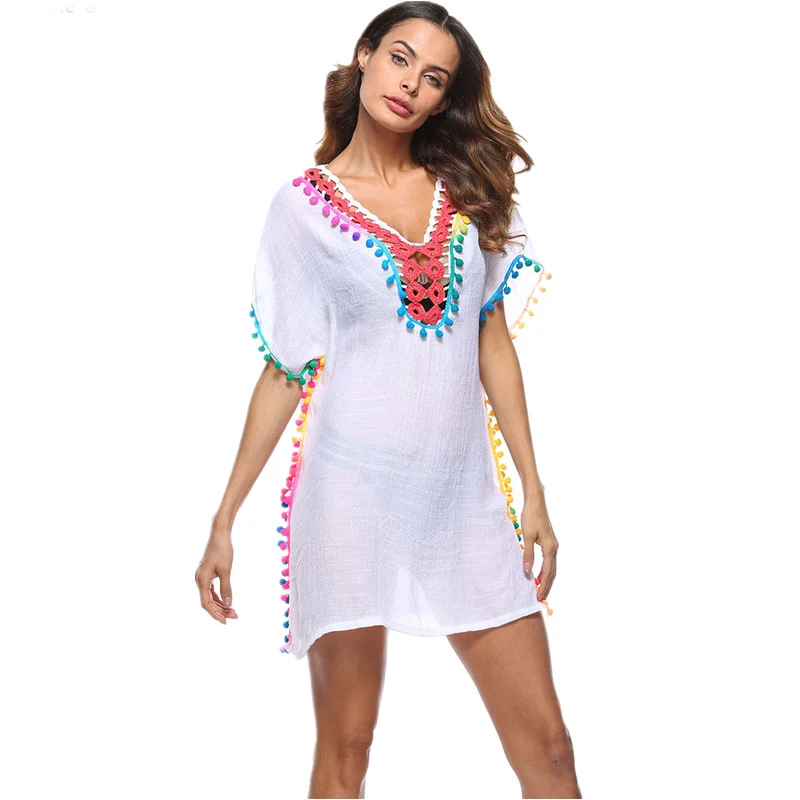 pom pom beach cover up