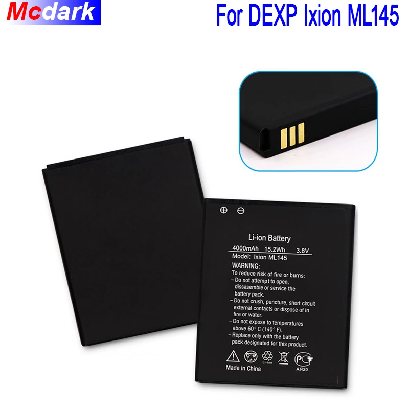 Mcdark 4000 мА/ч Батарея для DEXP Ixion ML145 отводной SE мА/ч. аккумулятор аккумуляторная