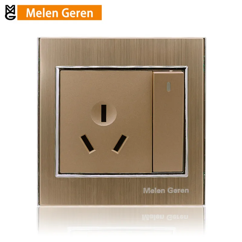 

Home Wall Power Socket Switch Push Button Plug Base For Air Conditioner 16A 250V 3 Pin 1 Gang Electric Socket Panel AU Standard