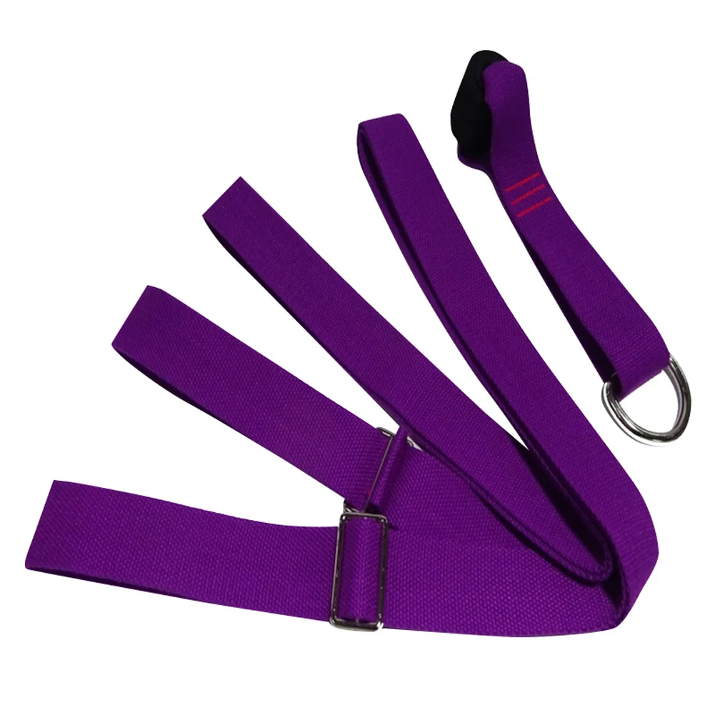 Newly Yoga Leg Stretching Strap Door Hanging Resistance Bands for Ballet Yoga Gymnastics BFE88 - Color: Purple