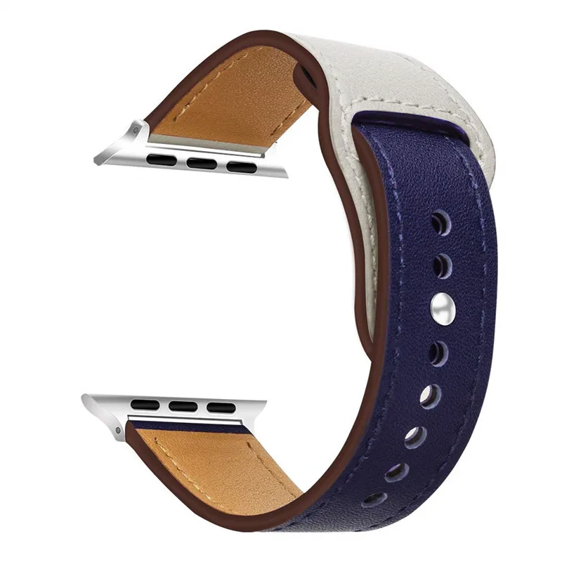 

New Design Leather Band Compatible For Apple Watch Band 40mm 38mm 42mm 44mm Soft Watch Replacement Strap for iWatch 4 3 2 1