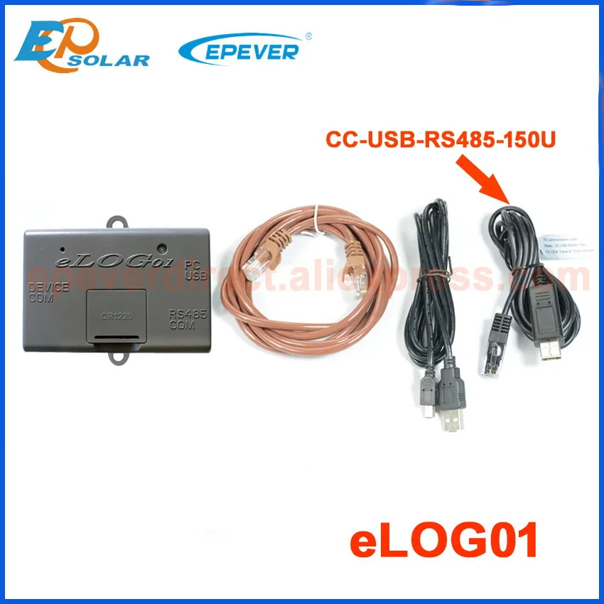 Elog01 EPEVER записывающий аксессуар для солнечного контроллера подключения с интерфейсом RS485, состояние системы мониторинга в реальном времени