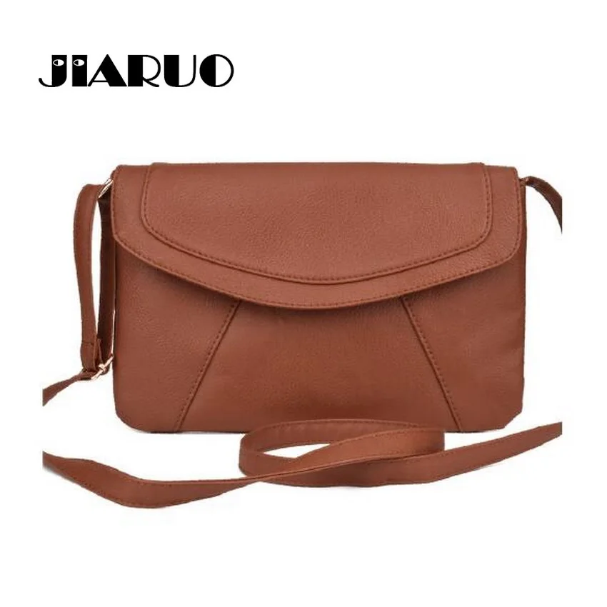JIARUO PU leather Women Envelope Messenger bags Slim Crossbody Shoulder
