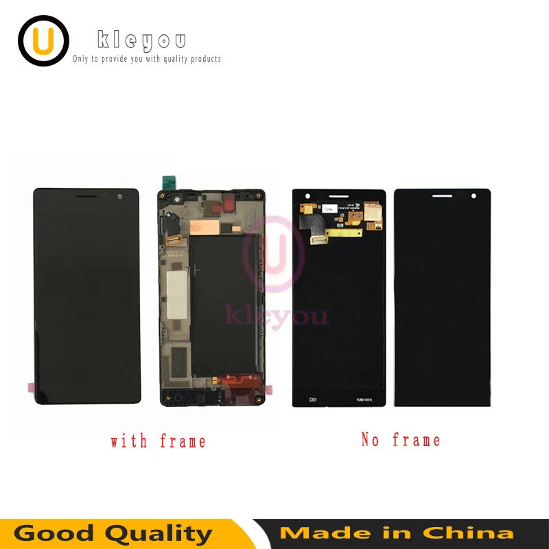 

For Nokia Lumia 730 735 LCD Digitizer Display Screen Touch with Frame Panel Assembly Replacement Parts Tested free shipping