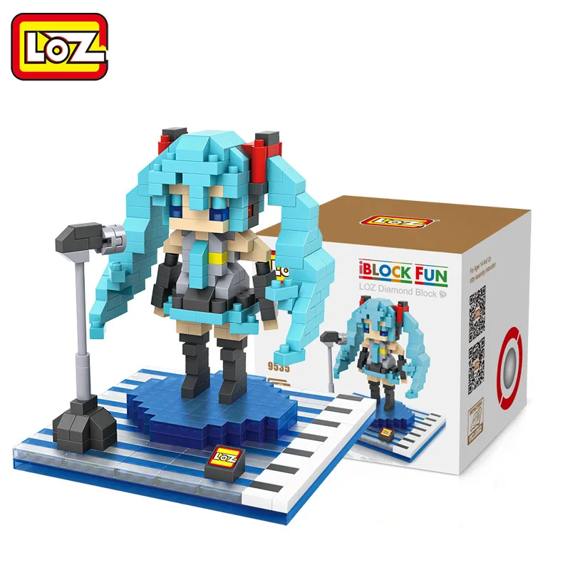 Loz hatsune miku DIY edificio ladrillos bloques niños regalo juguetes educativos Menino Juguetes