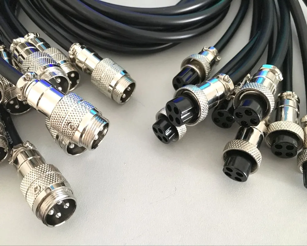 2 м 2P 3P 4 Pin 5P 6 pin GX16 16 мм воздушный штекер гнездо авиационный разъем Штекерный
