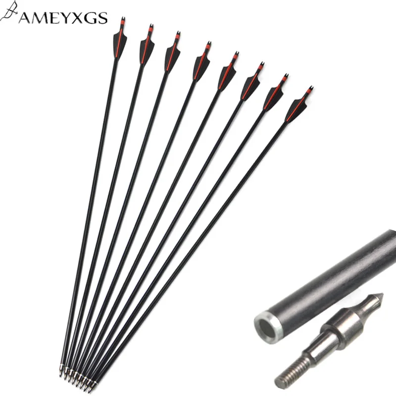 

3/6 PCS 31" Archery Fiberglass Shaft Arrow Replace Arrowhead Target shooting Compound/Recurve Bow For Oudoor Hunting Accessories