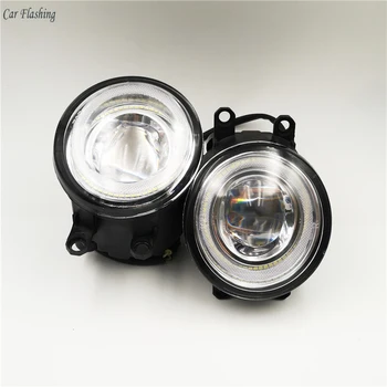 

Car Flashing 2pcs LED Angel Eyes Fog Light Lamp DRL Daytime Running Light Daylight 2 Functions DRL For Toyota Tacoma 2011-2015