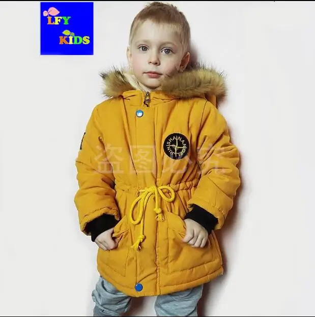 Хлопковое пальто для мальчиков 3 лет 4 Детская длинная куртка 5 зимняя утепленная