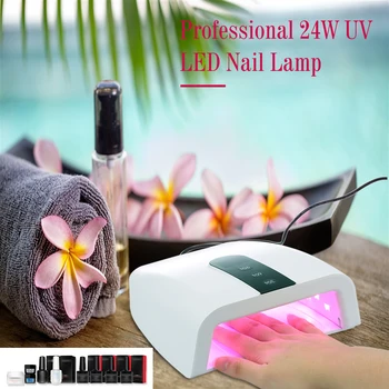 

24W UV LED Lamp Nail Polish Dryer Fingernail&Toenail Gel Curing Nail Dryer Nail Lamp Gel Polish Curing Light Manicure Machine