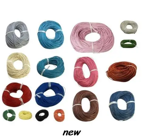 

1.5mm free shipping mixed color Jewelry Black brown real Round Genuine Leather cords Necklace Bracele Cord string Rope crystal