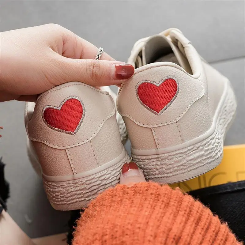 

2019 Spring Shoes Women Sneakers Fashion Breathble Vulcanized Shoes Pu leather Platform Lace up Casual Zapatos De Mujer