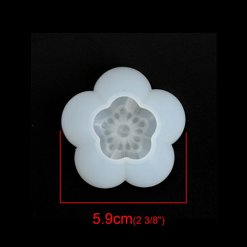 3D пять-petaled цветы Сакура форма силиконовая полимерная форма для изготовления ювелирных изделий Прозрачный DIY значок-подвеска производитель плесень 1 шт