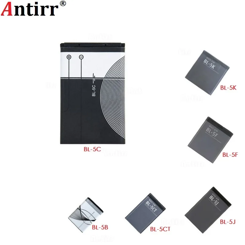 

1pc Antirr Original BL-5C BL-5B BL-5F BL-5K BL-5J BL-5CT cellphone Replacement Battery For Nokia Li-ion Rechargeable Batteries