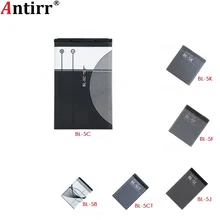 1pc Antirr Original BL-5C BL-5B BL-5F BL-5K BL-5J BL-5CT cellphone Replacement Battery For Nokia Li-ion Rechargeable Batteries