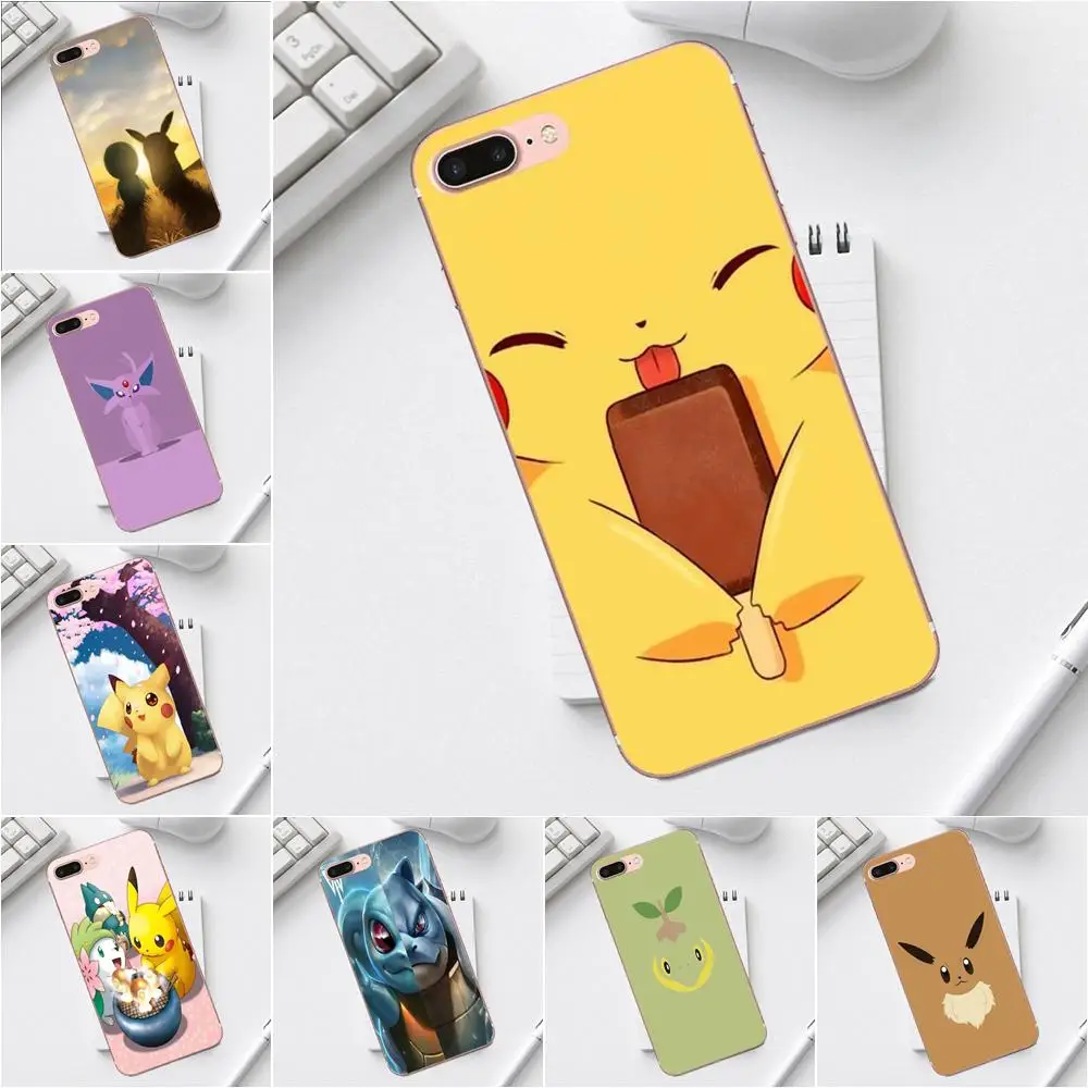 

Collection Pokemons Squirtle Pikachus For Galaxy Alpha Core Prime Note 4 5 8 S3 S4 S5 S6 S7 S8 S9 mini edge Plus TPU Capa Coque