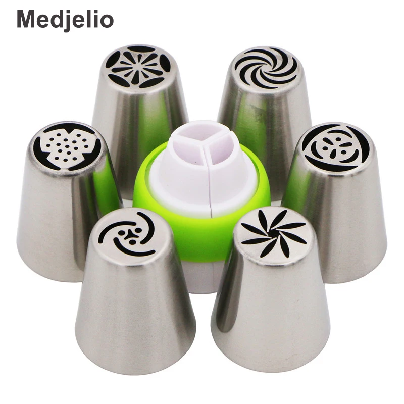 Multi petals Daisy Flowers Icing Piping Tips Russian Tulip Rose Nozzles