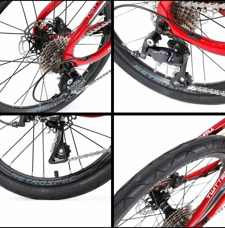 Складной велосипед F2.0 из углеродного волокна BMX 20 дюймов 16 скоростей 18 двойной