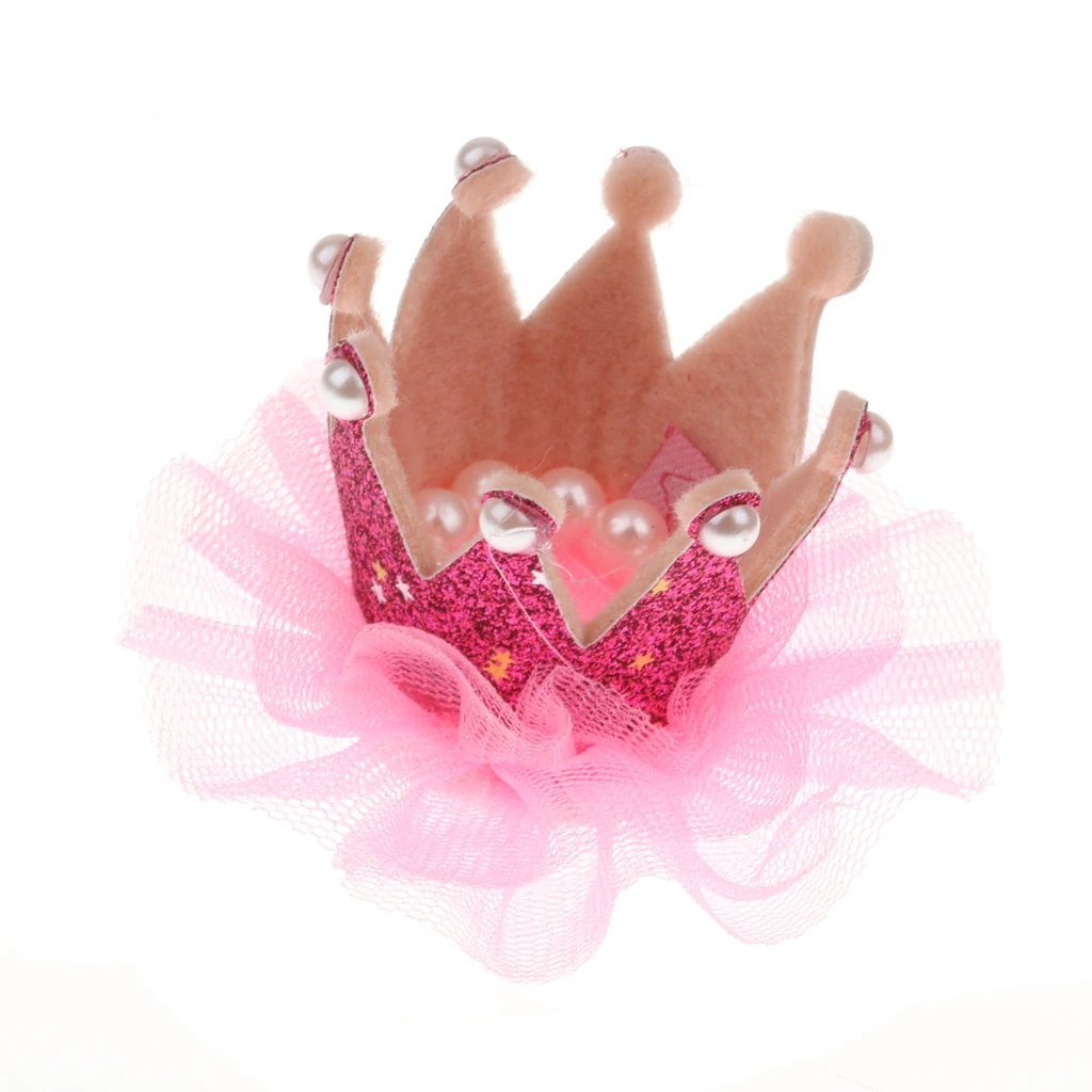 Lovely Children Girls Baby Wedding Party Crown Lace Princess Hairpin Hair Clip for Photo Prop Gift Accs 7Colors