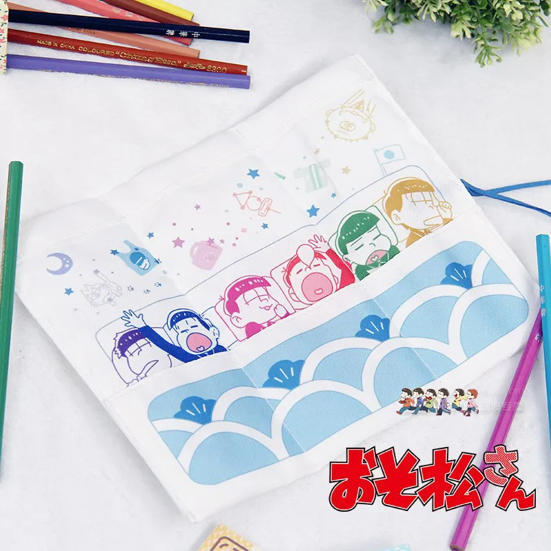 

Anime Cartoon SIX SAME FACES Konya wa Saikou Mr.Osomatsu San ED Pencil Case Pen Buggy Bag Halloween Cospaly Pen Bag Gift