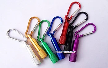 

Creative climbing button Mini LED Flashlight Carabiner Torch Clip Keychain Camping Lamp Hiking Hook Key Chain Flash light