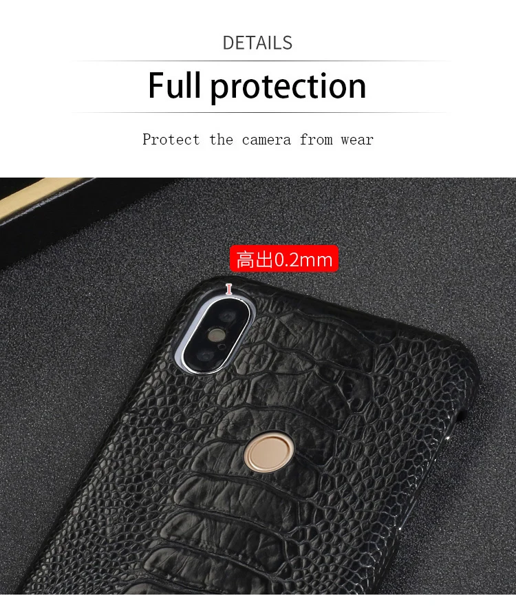 Case do Telefone para Xiao Case para o Vermelho pé de Avestruz Genuíno Pele a1 a2 Lite Max 2 X2s Nota 5 4 4x5 5a Mais Capa mi 6 8 10 a2 lite max 2 mi x2s nota