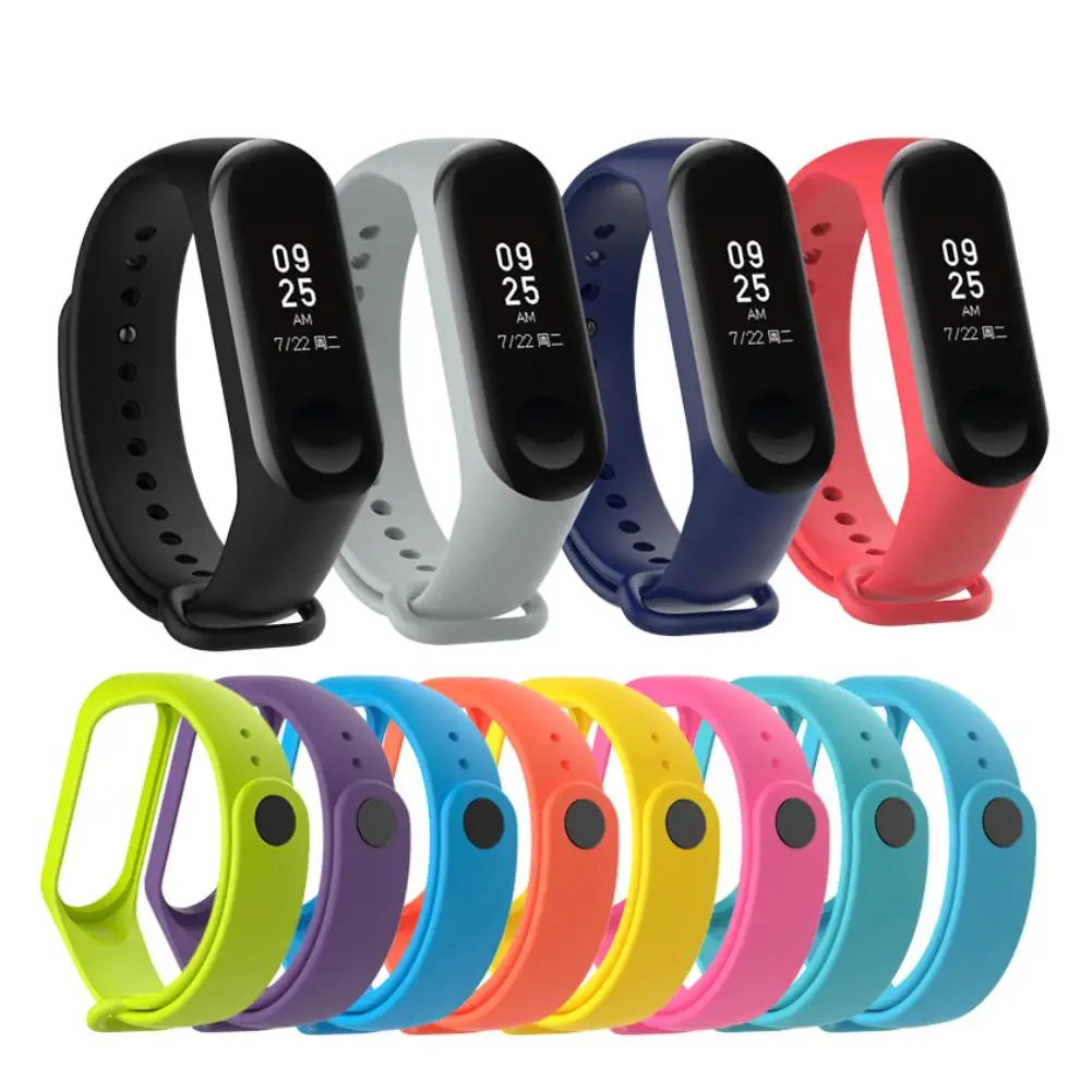 Цветная Замена ТПУ браслет часы ремешок для Xiaomi Mi Band 3 | Наручные