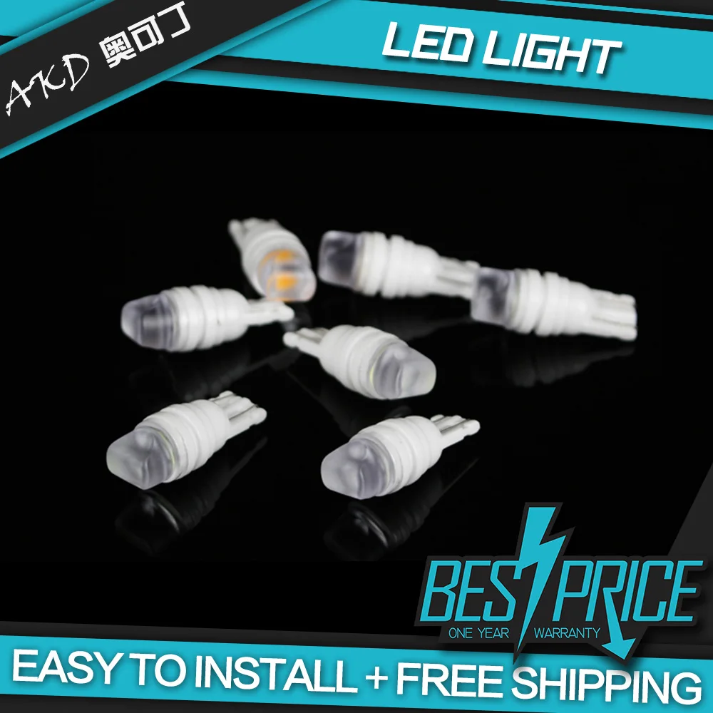 

AKD Car Styling LED T10 bulbs DRL 192 168 194 W5W 2825 158 Car LED width light License Plate Light bulbs Trunk ceramics