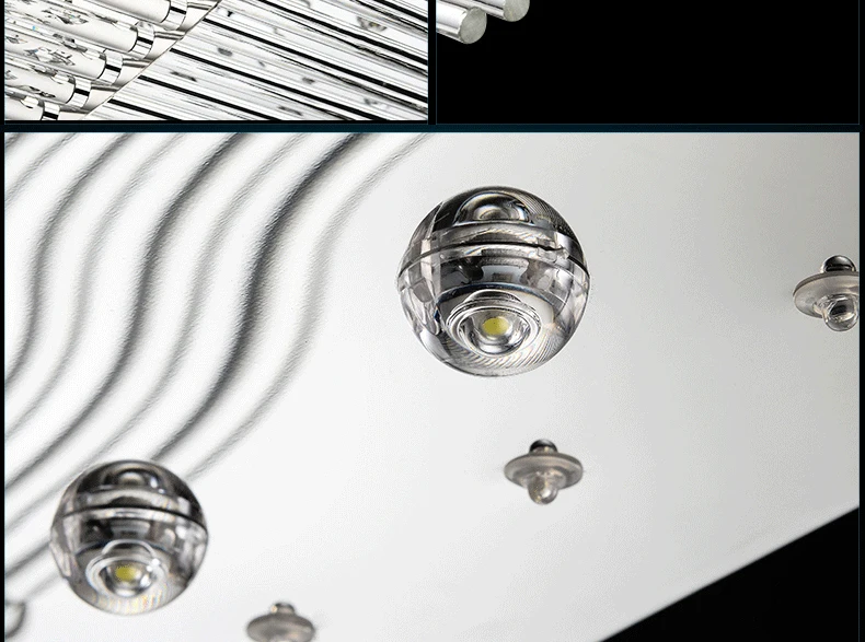 Luxury 4 Color Smooth Sailing Led Lamp K9 Crystal Modern Square Led Ceiling Lights (19)