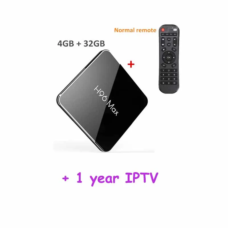 H96 Max X2 Android 8,1 tv BOX с 1 год IP tv подписка 4000+ каналы арабский Европа Франция Швеция Испания Великобритания взрослый ip tv - Цвет: 4GB32GB Air mouse