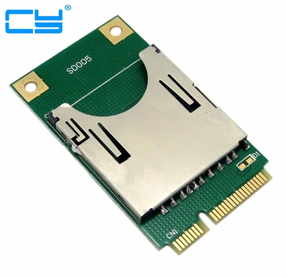 

500pcs/Mini PCI-E Express pcie pci express pci-express to SD SDHC MMC Memory adapter Card Converter Reader