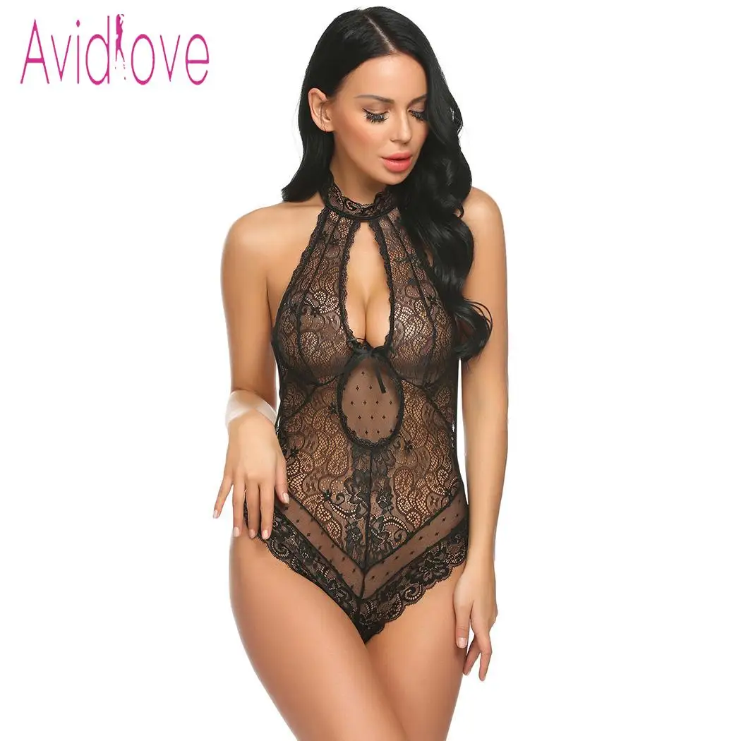 Женское кружевное белье Avidlove эротическое нижнее из кожи с цветочным принтом