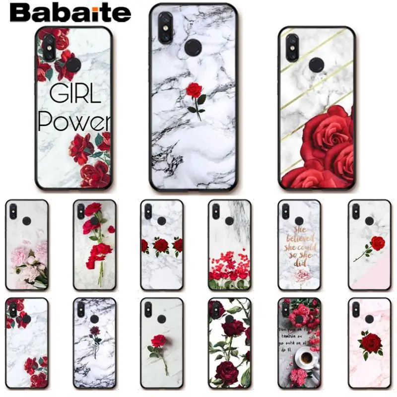 

Babaite Pink Marble pattern Rose Peony Phone Case cover Shell For xiaomi mi8se 6 mi8lite note2 note3 mix2 max2 max3 Mobile Cases